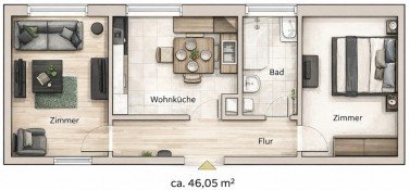 Hauptbild Solide Kapitalanlage in Altötting - vermietete 2-Zimmer-Wohnung mit Gartennutzung